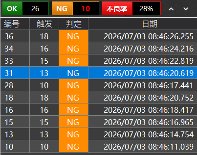 欠点情報表示画面
